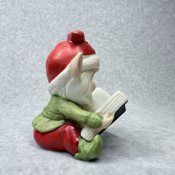 Vtg Homco Figurines Santa Elves Christmas Toy Makers 5406 Set Pixie Gnome - Picture 12 of 16